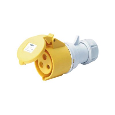 32a 3pin Novel Industrial Plug Socket Connector Sfn-223-4 Cable Connector 110-130v~2p+e Waterproof Ip44